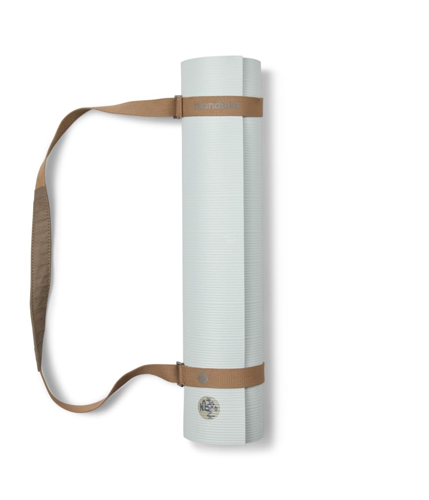 Manduka Yoga Commuter Mat Carrier - Eco-Friendly Cotton, Easy to Carry, Hands-Free, for All Mat Sizes, Black, 68" x 1.5"