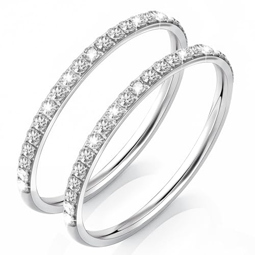2-Pack Stackable Bands for Oura Ring 5/Ring 4/Ring 4 Ceramic/Gen 3 Stack