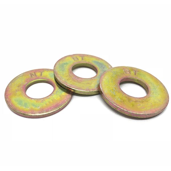 (100 Pieces) 5/16" USS Grade 8 Flat Washers Zinc Yellow