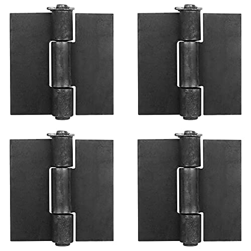4 Pcs 4½ X 4¼ Inches Weldable Door Hinges Heavy Duty Metal Gate Hinges Steel Butt Hinge With Removable Pin (Thickness: 4.7 Mm) #TOP3