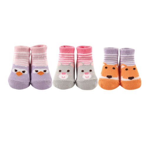 Image of Luvable Friends Animal Face Socks Gift Set, Pink