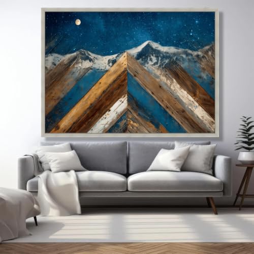 Toile paysage de montagne 50x75cm pour décorer un mur vide