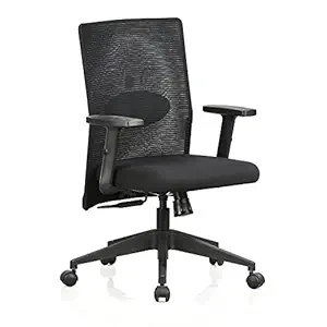 Featherlite Contact Project Medium Back Desk Arm Chair (Black)