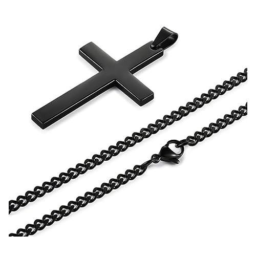 Fashion Simple Stainless Steel Cross Pendant Necklace4