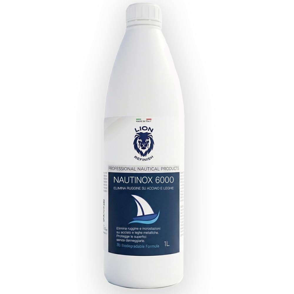 Elimina Ruggine per barche, yatch su acciaio, cromature, leghe Marine Nautinox 6000 Lion Refinish