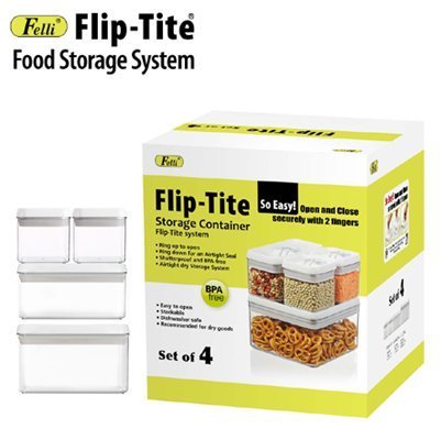 Flip-tite canister collection. Starter set. (4 pcs/set), lear ring/square/3 size. (U429061)