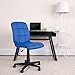 Flash Furniture Clayton Mid-Back Blue Quilted Vinyl Swivel Task Office Chair