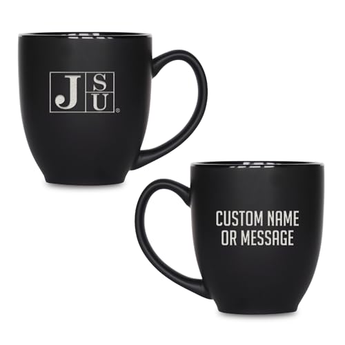 Image of Rico Industries NCAA Primary 15-Oz Personalized Matte Black Bistro Mug - for Hot or Cold Drinks