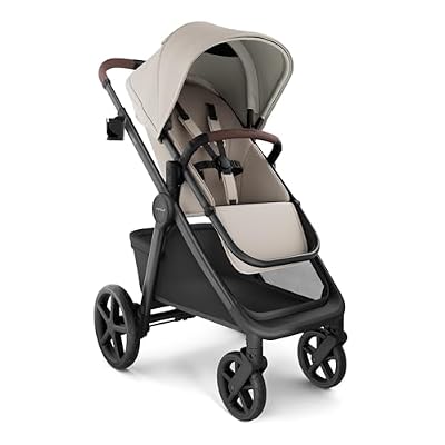 Mompush Ultimate 3 Baby Stroller, Premium Convertible Full-Size Stroller for Toddler to 50 lbs 11.8 All-Terrain Wheels; Four-Wheel Suspension; Reversible Extendable Seat; One-Second Fold