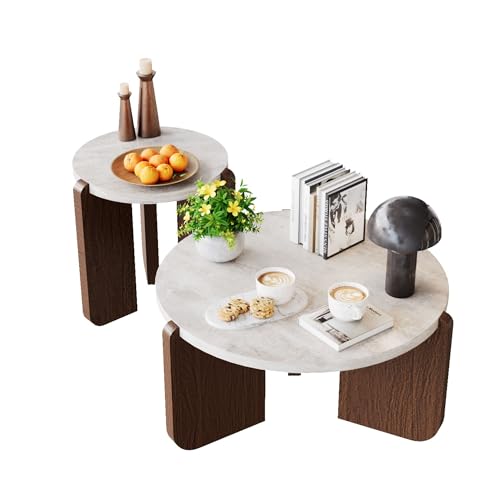 COSIEST Faux Marble Table Set