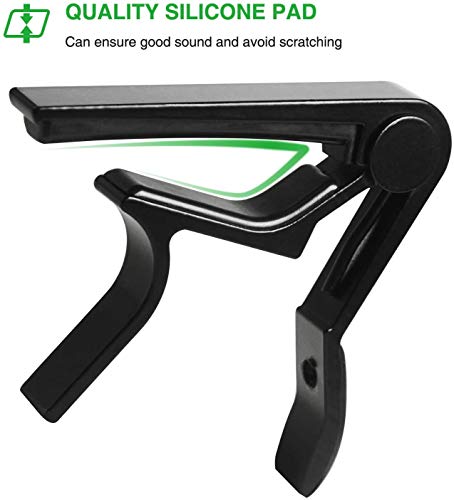 Image of kh Guitar Capo, 6-String Acoustic & Electric Guitar Capo,SIIWOO Guitar Capo Acoustic(Black)