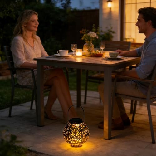 Lanterne solaire extérieure chaude pour illuminer une terrasse sans prise - 3