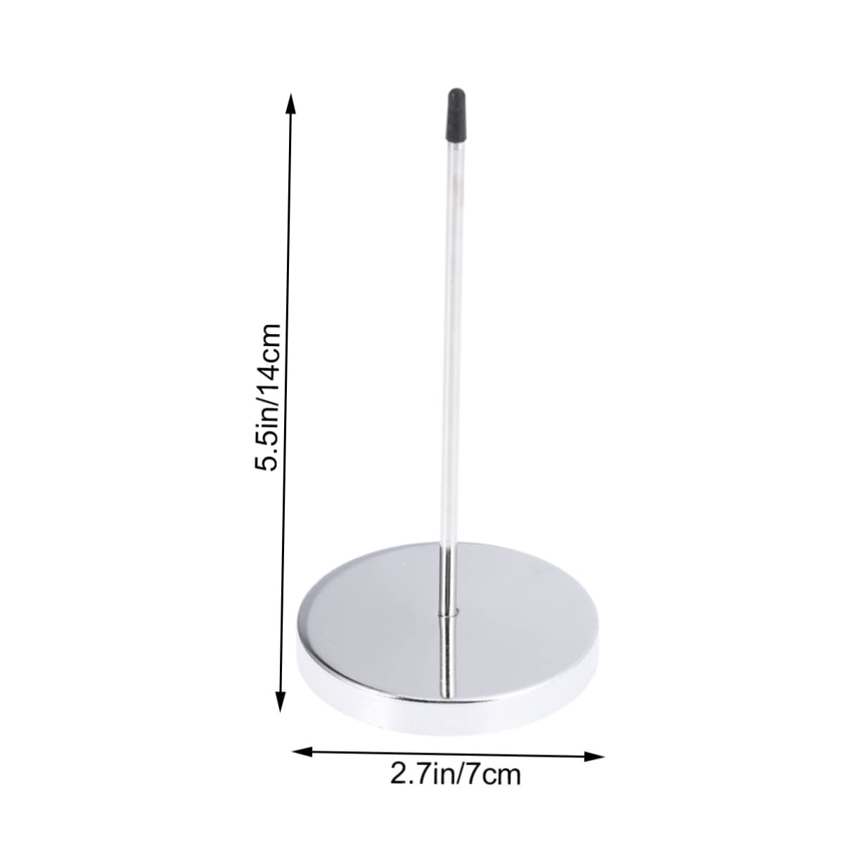 FUNOMOCYA 3 Pcs Silver Receipt Spindle Holder with Round Base Sturdy Metal Check Spike for Restaurant Office and Kitchen Use Memo and Bill Organizer