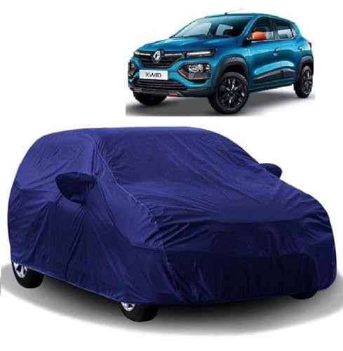 Image of Carigiri Blue Car Body Cover for Renault Kwid(Triple Stitched,Mirror Pockets,UV Resistant,Dustproof)(Models-2015, 2016, 2017, 2018, 2019, 2020, 2021,2022)