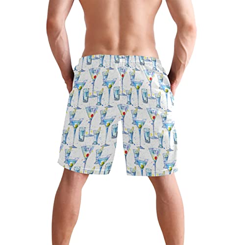 Men's Shorts Printed Swim Trunks Beach Board Shorts Swimsuit with Mesh Lining4