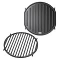BMMXBI Gourmet BBQ System Sear Grates for Weber Spirit 200/300 Series Accessories, Grill Grate Replacement for Weber Genesis II E-310, LX S-440 Grill Parts, Cast Iron Gourmet BBQ System Accessories