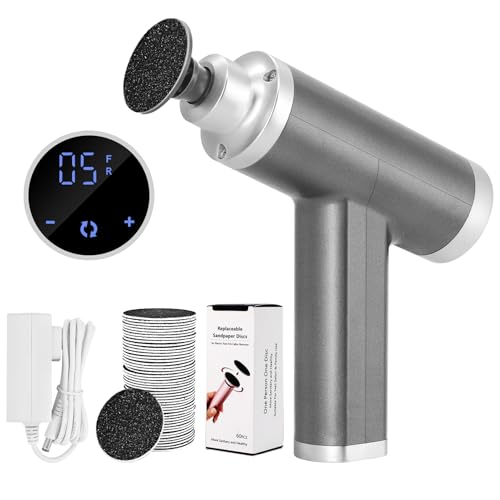 Pedicure Elettrico Professionale Lima Per Piedi 4500rpm, Velocità Regolabile Lime per La Cura Dei Piedi Rimuove La Pelle Secca Calli (Grigio)
