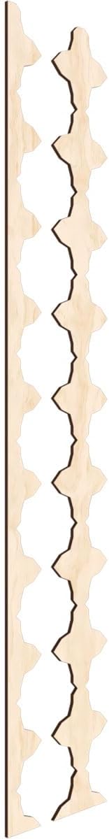 Ekena Millwork 47"H x 1/4"T Pandora Adjustable Wood Decorative Slat Wall Panel Kit, Birch (contains 16 Slats + 1 Straight Edge Starter Slat)