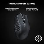 Razer Naga V2 HyperSpeed Wireless MMO Gaming Mouse: 19 Programmable Buttons - HyperScroll Technology - Focus Pro 30K Optical Sensor - Mechanical Mouse Switches Gen-2 - Up to 400 Hr Battery Life - Image 2