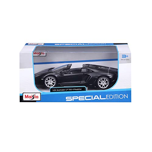Lamborghini Aventador Roadster 1:24 Maisto Negro Mate miniatura 7