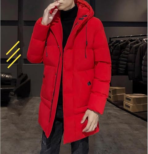 DGHM-JLMY Men Mid Length Padded Jacket Windproof Thicken Down Coats Down Puffer Jacket Lightweight Long Hooded Coat2