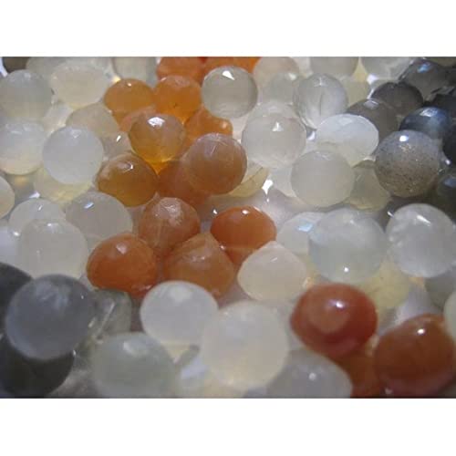Multi Moonstone Oniont perles briolettes facettées LKBEADS pour création bijoux 8mm