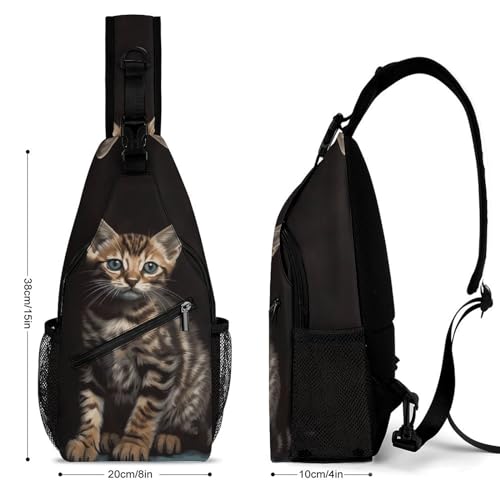 Bolso cruzado estilo sling para viaje y senderismo 38x20 cm miniatura 2