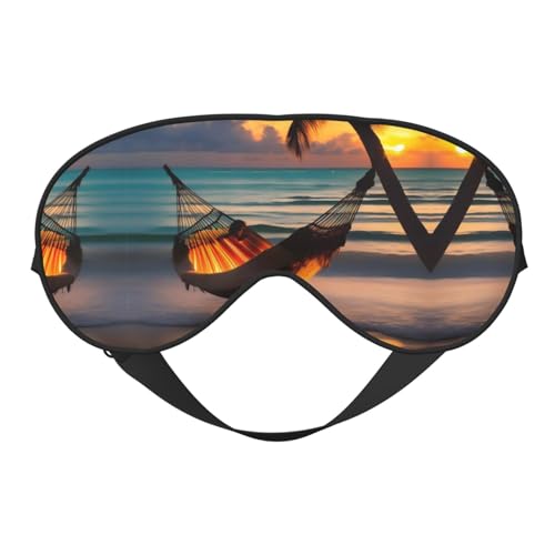 Máscaras para dormir, sedosas, puesta de sol, playa, hamaca, cubierta de ojos, de satén suave, elástica, para mujeres y hombres, para viaje, siesta, noche silenciosa