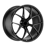 BDWYFAC Satin Black 5x114.3 5x120 Replica BBS FI-R Alloy Forged Rims Sport Car Wheels Compatible for Mercedes AMG Compatible for Audi RS Compatible for BMW(ONE_18IN.)