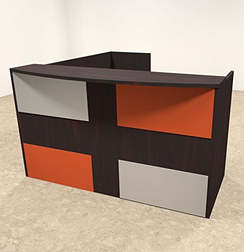 3pc L Shaped Modern Acrylic Panel Office Reception Desk, OT-SUL-RM47