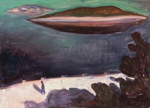 Nuit d'été sur l'Oslofjord poster d'art vintage pour l'ambiance apaisante d'une chambre