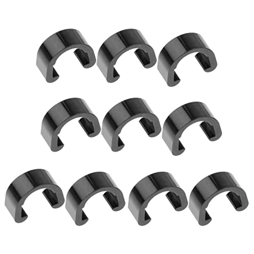 10 Stück Fahrrad Kabelklemmen Aluminium C-Clip Fahrrad C-Clip Bremszug Clip Fahrrad Zugbefestigung Klammer Bremsleitungsbefestigung Rahmen für Fahrrad Bremszug Schaltzug Seil C-Form Cover