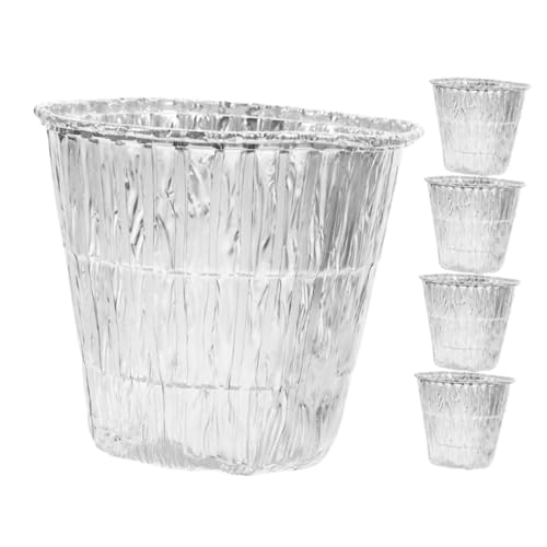 IWOWHERO Grill Drip Pan Replacement 5pcs Disposable Aluminum Foil Pans for Outdoor BBQ Grease Bucket Liners