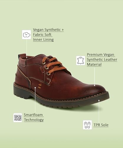 Image of Buckaroo Jaripeo Delmar Premium Vegan Synthetic Tan Casual Shoes for Mens