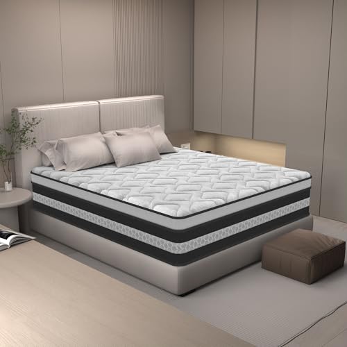 Colchón 160x200 Viscoelástico, Altura ±28 cm, Certificado Öko-Tex, Colchón Muelles Ensacados, Firmeza Media H3, Independencia de lechos, 7 Zonas Diferenciadas, Ortopédicos, Ergonómico, Duradero