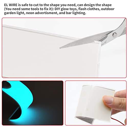 Image of Electroluminescent EL Panel Light, DIY EL Light Cuttable Paper for Decoration /Cosplay /Funny Birthday Parties /Horror Theme Parties /Pumpkinhead (1, Ice Blue)