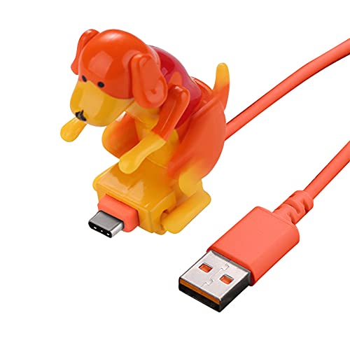 ikasus Funny Humping Dog Fast Charger Cable,Stray Dog Charging Cable, Smartphone USB Cable Charger USB Data Transmission Fast Charger Cable USB Charging Cable for iPhone, Android, USB Type C