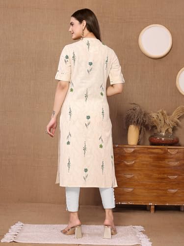 Image of rangita Cotton Flex Calf Length Printed A-line Kurti for Women | Kurta for Women