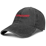 Vintage Washed Cap Mercury-Marine-Logo-Outboard- Black Sports Unisex Dad Adjustable Caps