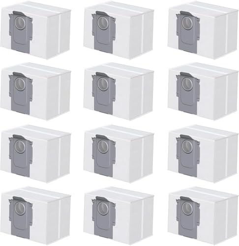 ロボット掃除機紙パック for Roborock S8+ / S8 Pro Ultra / S7 MaxV Ultra / S7 Pro Ultra / Q7+ / Q7 Max+ / Q5+/ Q5 Pro+/ Q8 Max / Q8 Max+ / Q10V+/Q10P+/Q7T+/ Q7B+対応 自動ゴミ収集ドック用 使い捨て 互換紙パック 互換品 消耗品（12 枚）