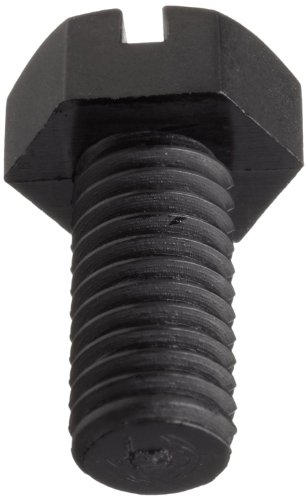 Image of Nylon 6 /6 Hex Bolt, Plain Finish, Black, Slotted Drive, Meets ASTM D4066 /ASTM D6779, 30mm Length, Fully Threaded, M10-1.5 Metric Coarse Threads (Pack of 100)