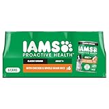 IAMS Proactive Health Adult Wet Dog Food Classic Ground with Chicken and Rice, 13 oz. Cans (6 Count, Pack of 1)