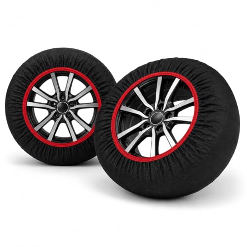Tempo di saldi Calcetines de Nieve para Coche, Talla L, de poliéster, Calcetines de Nieve de Tela para Coche, SUV y Viajes de Invierno