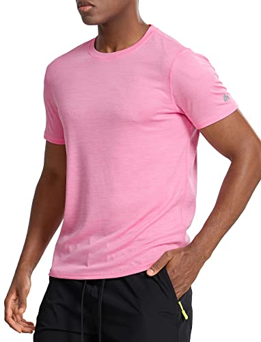 Zengjo Athletic Shirts for Men Quick Dry Short Sleeve Running Workout Gym T-Shirts Moisture Wicking Crewneck Tee