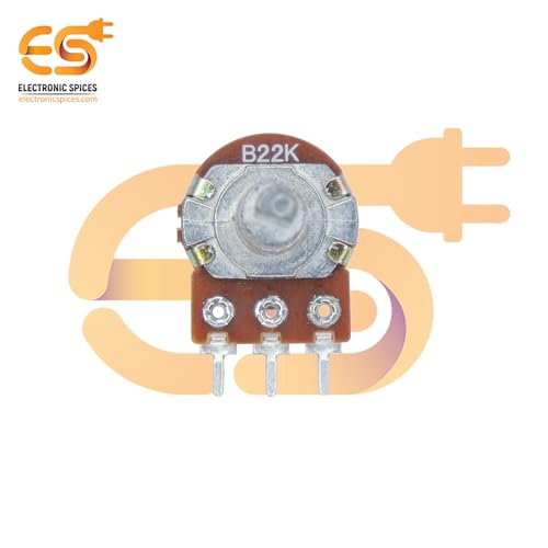 Image of Electronic Spices 22k 3 Pin D Shaft Rotary Potentiometer Volume Pot 22K with Knob for Multiple Applications (Pack of 4)