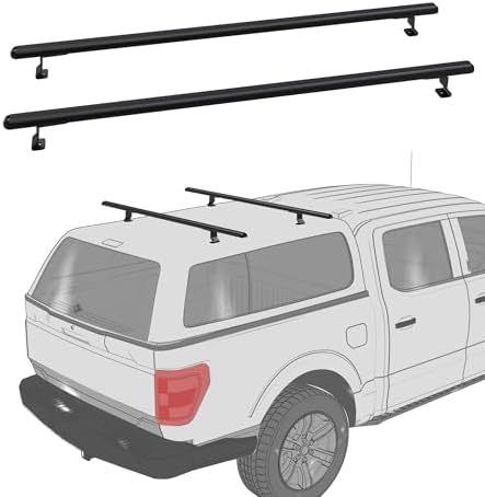 StarONE 60" Truck Topper Ladder Rack,Adjustable Aluminum Camper S...