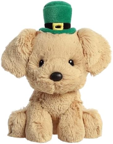 Aurora Whimsical St. Patrick's Day Golden Lab Stuffed Animal - Seasonal Celebration - Decorative Companion - Brown 6 Inches image 5