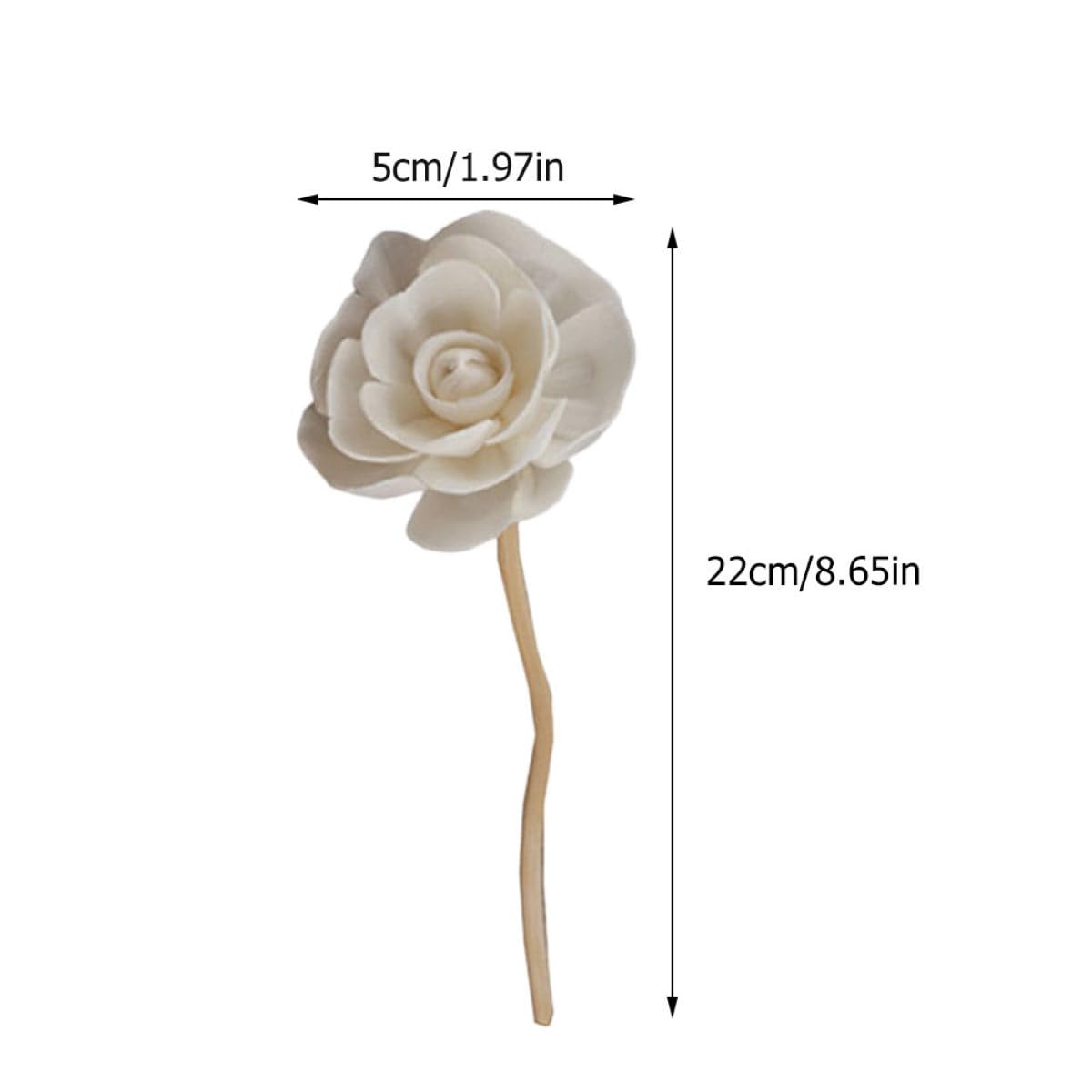 VICASKY Bâtonnets Aromatiques en Rotin Forme Fleur pour Diffuseur de Parfum, Lot de 6 Pièces, Libération D'huile Essentielle, Décoration Intérieure Cuisine et Hôtel