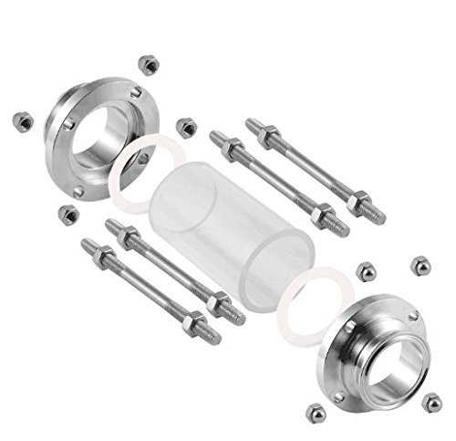 3" Sanitary Sight Glass Stainless Steel 304 BokyWox in-Line Sight Glass with Clamp End, Flow Sanitary Straight Sight Glass Tri-clamp