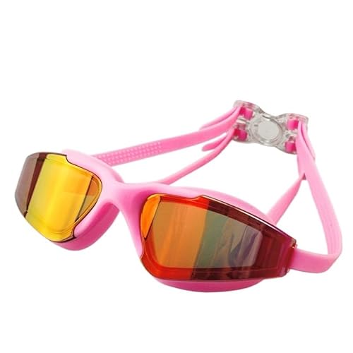 [BSKUAJH] Waterproof Fog-proof Silicone Swimming Goggles Electroplated